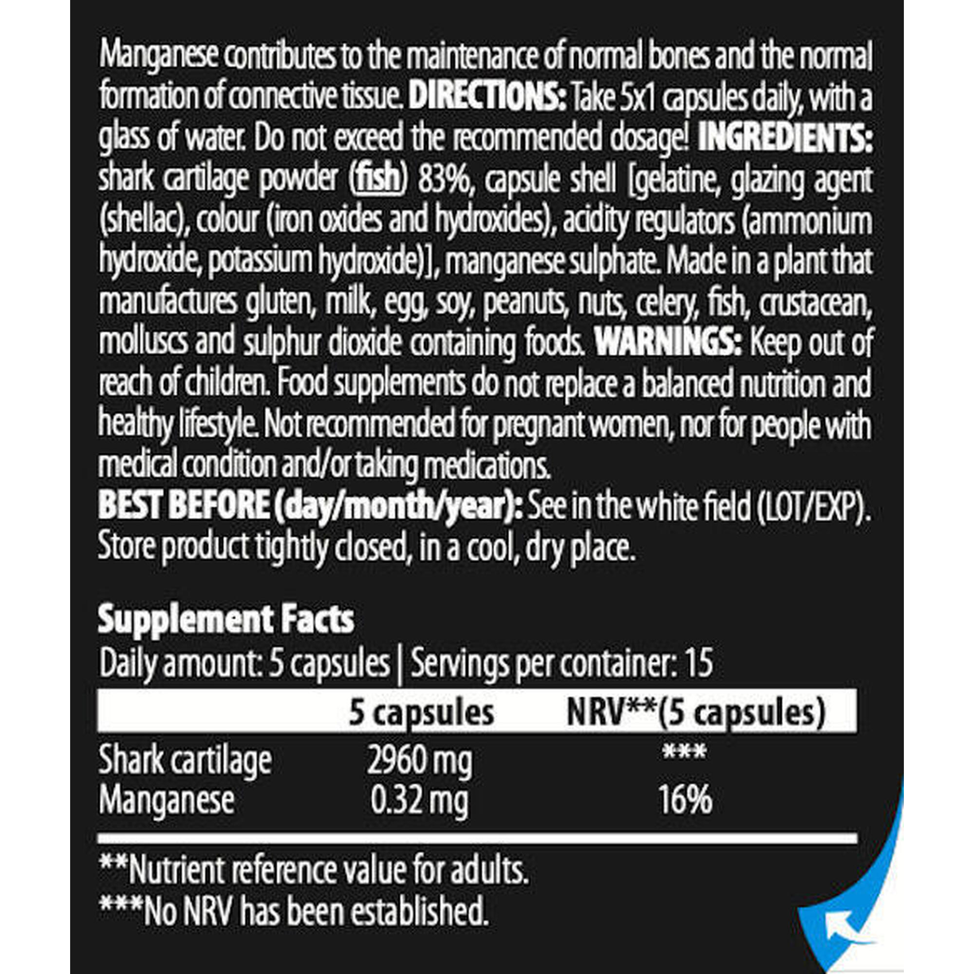 Scitec Nutrition - Cartilage De Requin - Shark Cartilage - 75 Gélules - Complément Alimentaire - 53 G - Decathlon