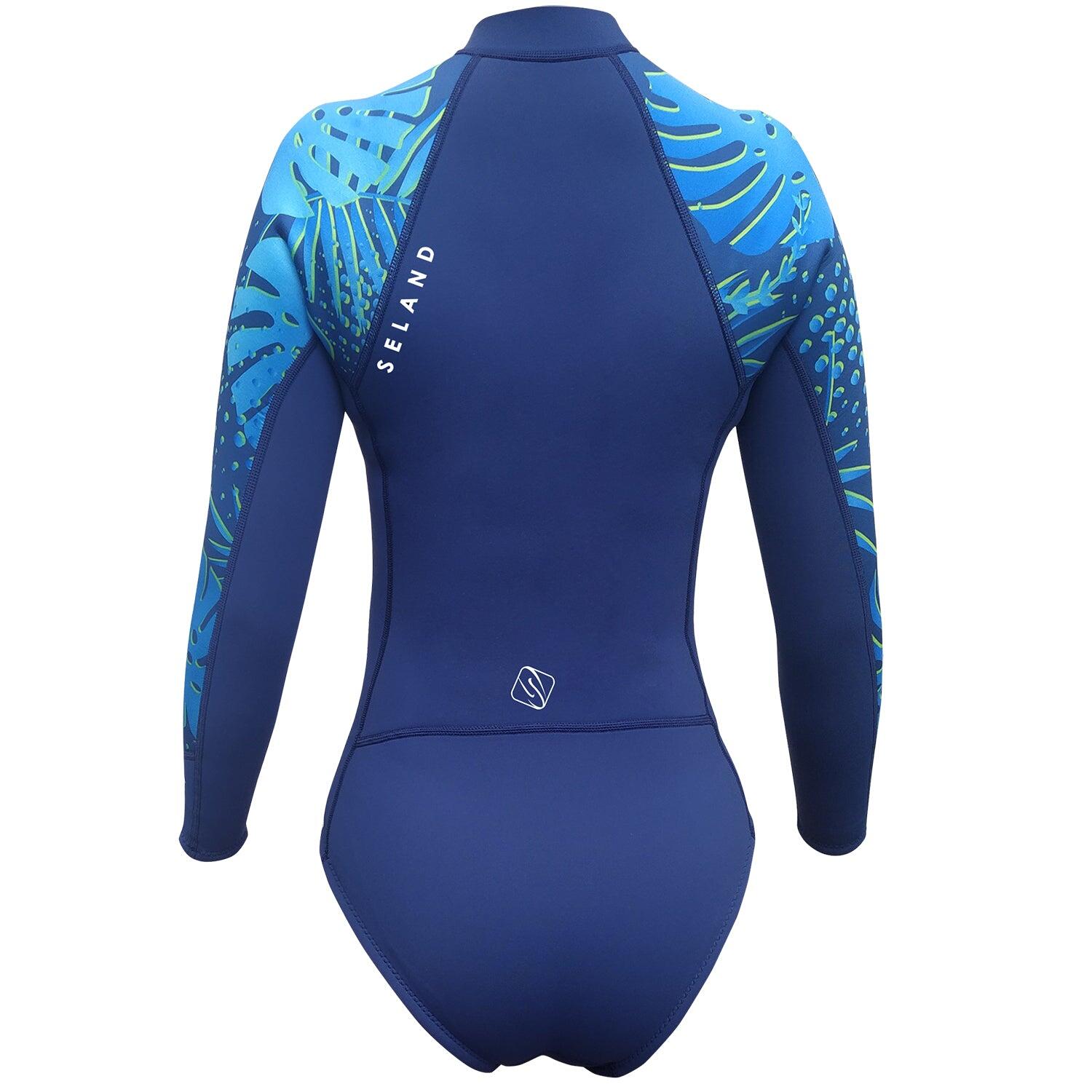 Traje de neopreno suft corto Mujer FLORIDA 2/2mm azul 2/3