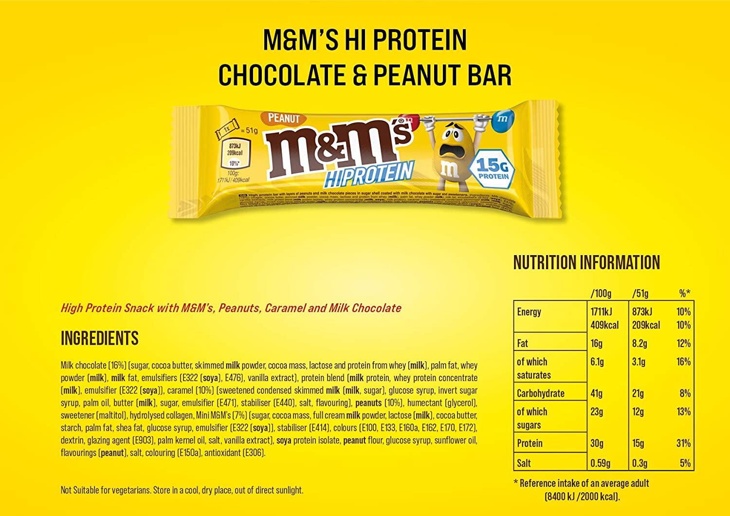 M&M's Protein Bar 51g Mars (pack of 12) 3/5