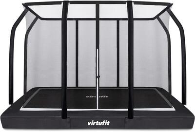 Premium inground trampoline met veiligheidsnet - rechthoekig - 213 x 305 cm