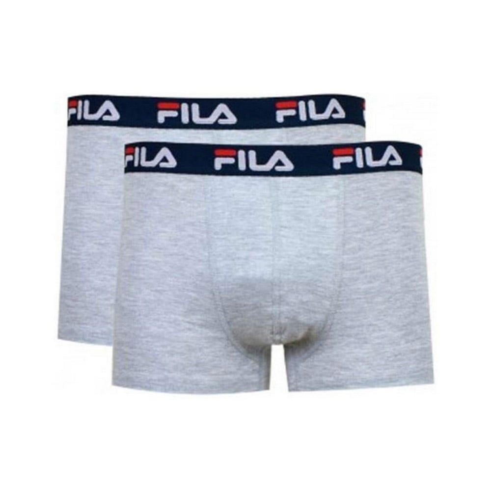 Fila - Pack 2 Boxers Fila Light Gray Black - Accessoire D'Apprentissage - No Size - Decathlon