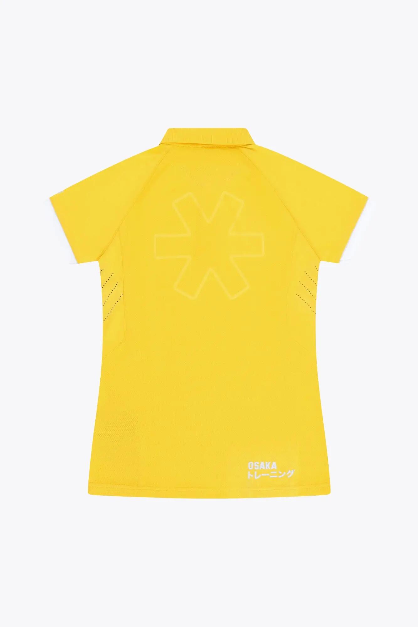 Osaka Femmes Polo Jersey Geel 3/4