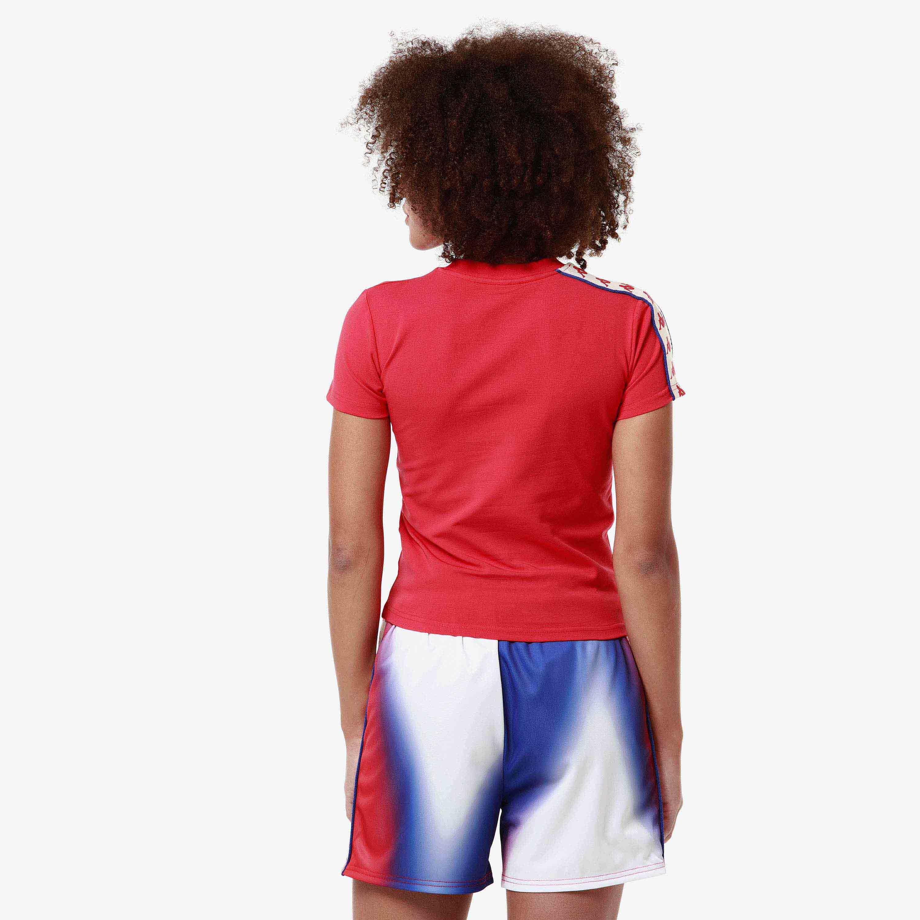 T shirt maglietta da donna in cotone rosso da sport street 7/7