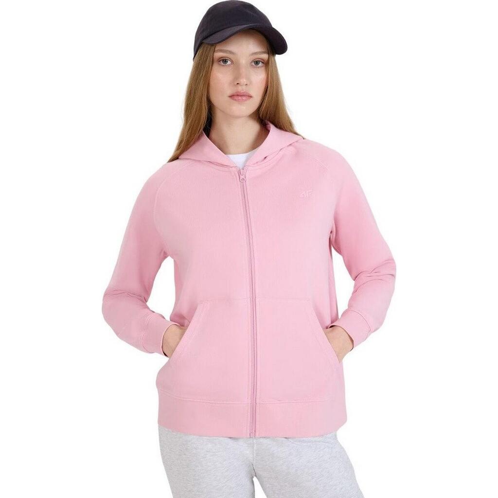 Womens/Ladies F1763 Full Zip Hoodie (Pink)