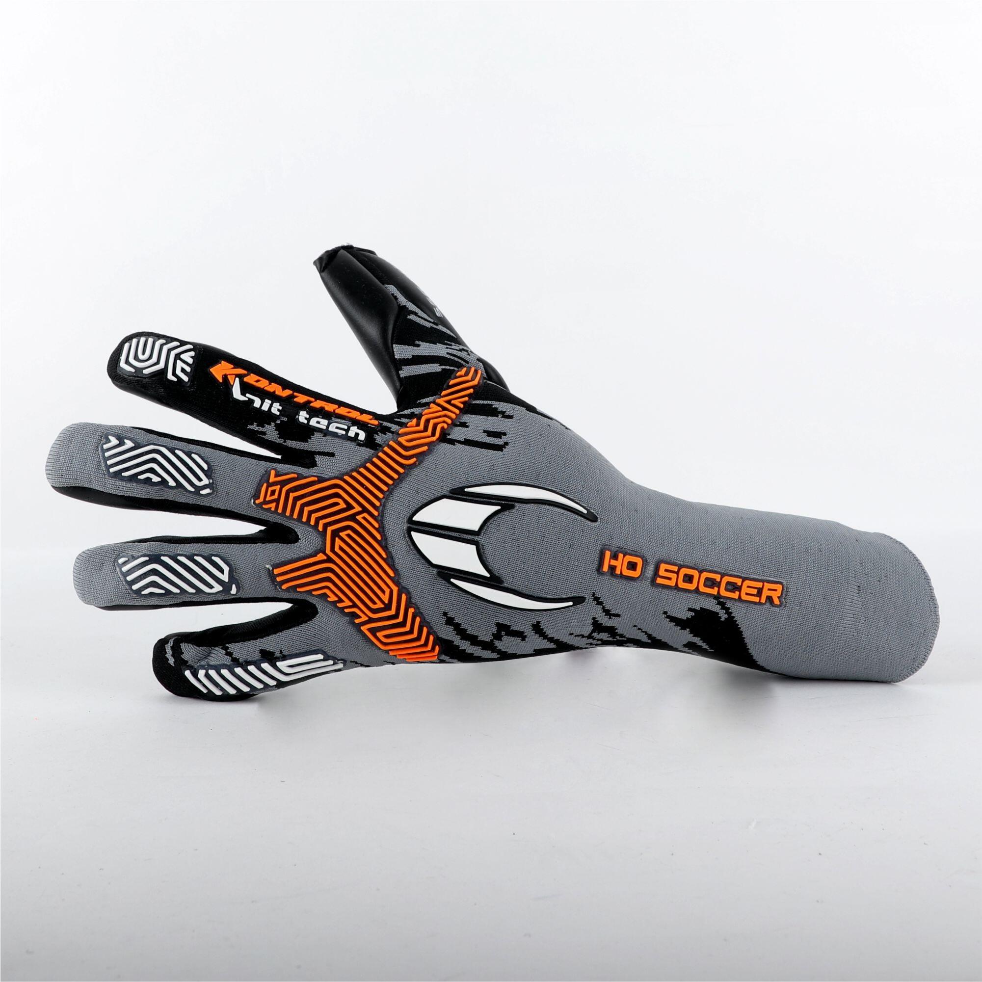 Gants de Gardien de But de Football SSG Kontrol Knit Tech II Grey Orange 6/7