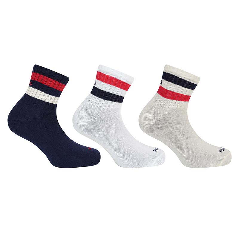 MAN QUARTER LIFESTYLE PLAIN SOCKS 3 PAIRS PACK 3/7