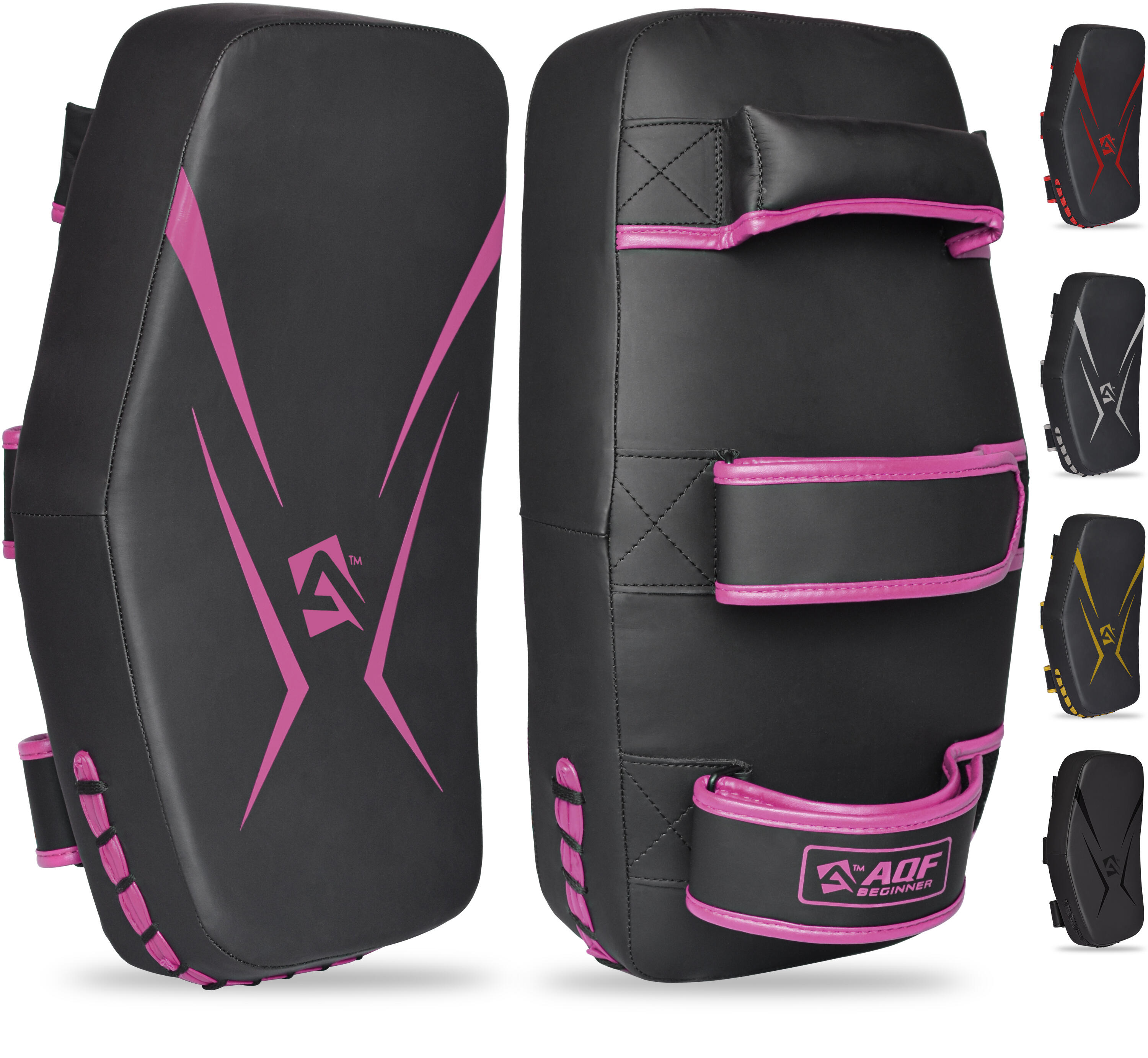 Paire De Mitaines De Frappe Meister MMA - Courbées, Rembourrées - Noires - Focus Pads Boxe