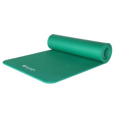 Yogamat - fitness mat met draagriem - extra dik 12 mm - groen