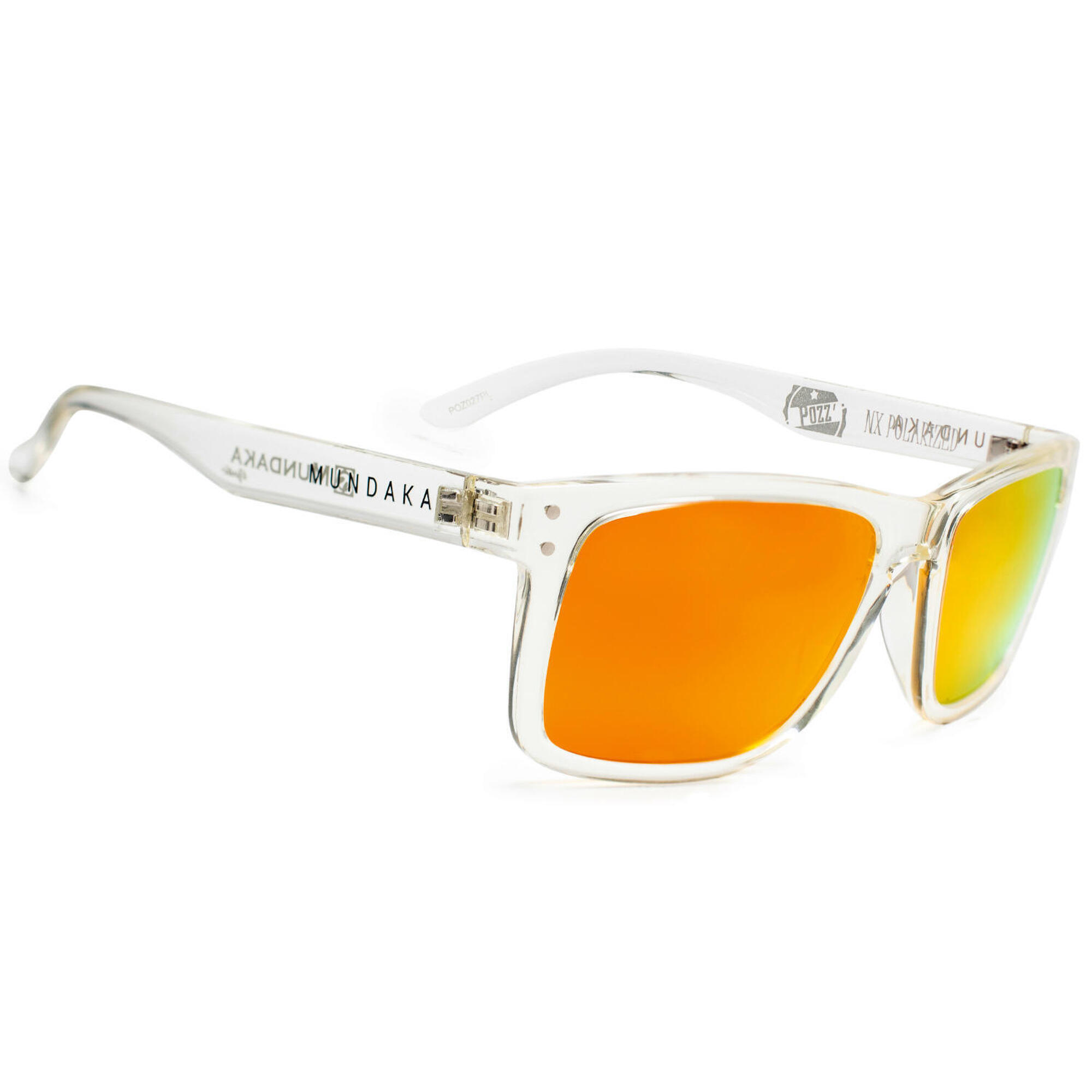Mundaka - **lunettes De Soleil Pozz' Transparent, Cx Polarisés Vert Cat.3 - Mundaka** - Lunettes De Soleil - Incolore|orange - Taille Unique - Decathlon