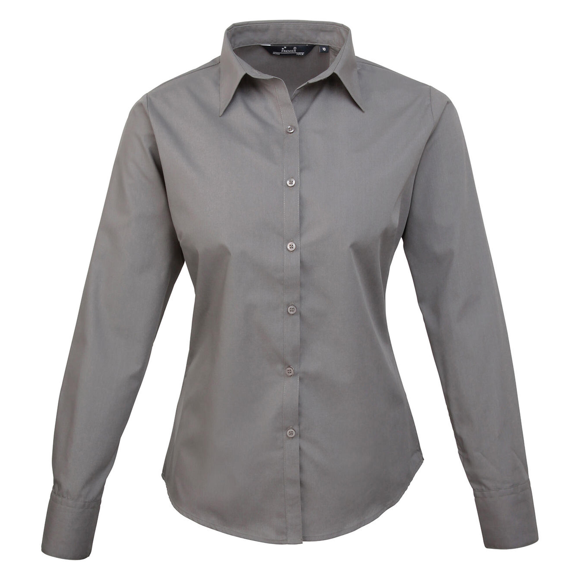 Camicetta Manica Lunga Donna Premier Grigio Scuro 2/6