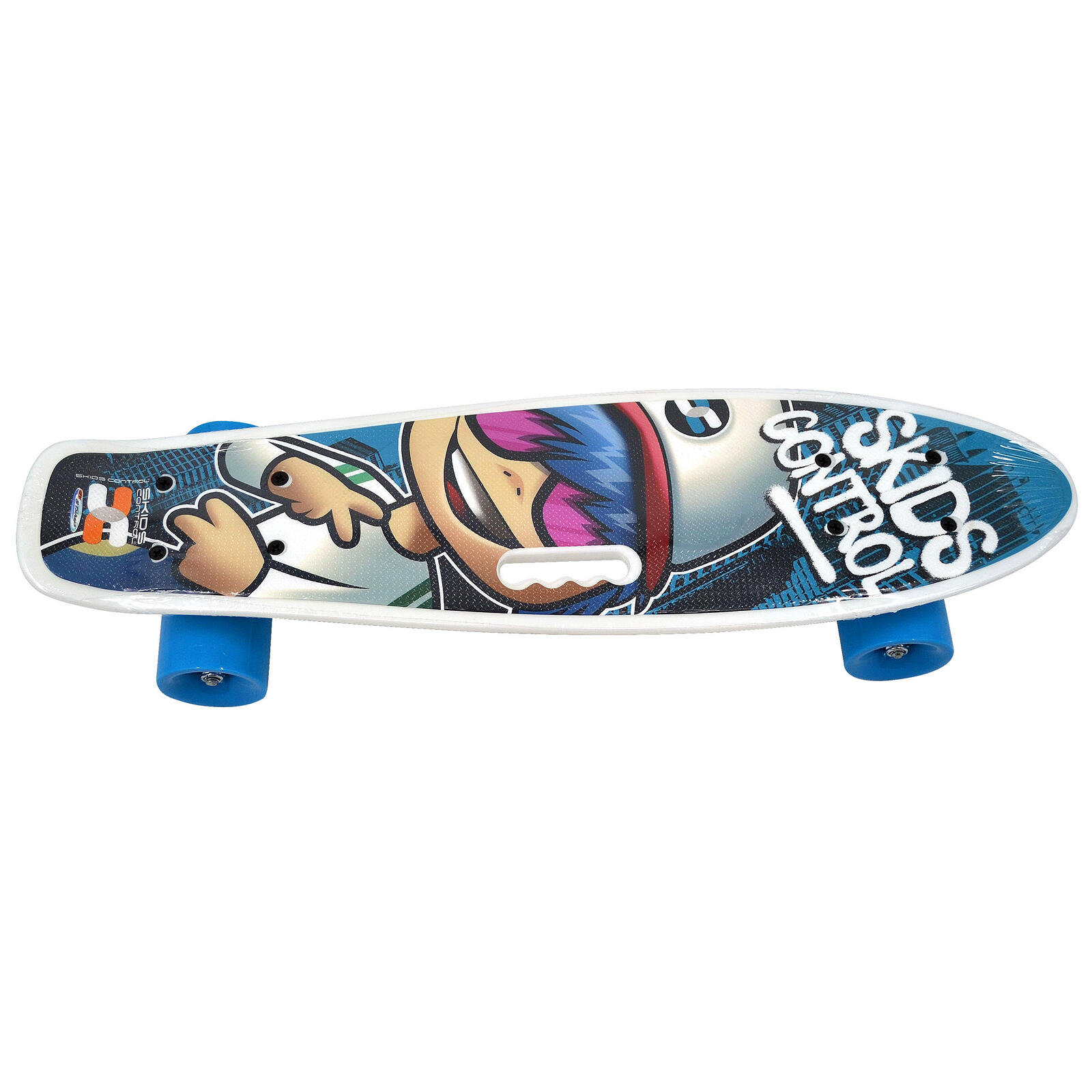 Skateboard 22x6 Zoll Skids Control Blau 2/3