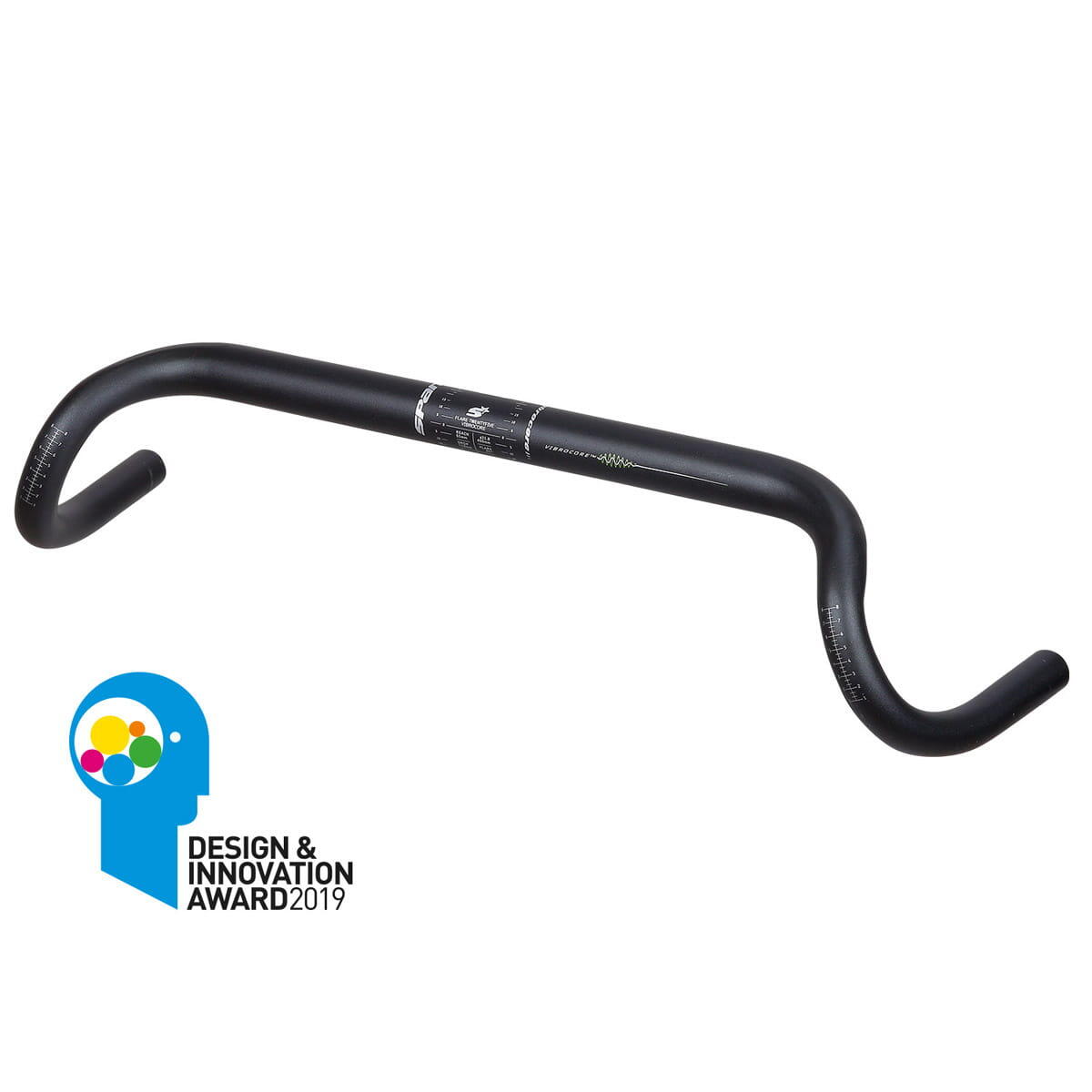 SPANK Manubrio Flare 25 Vibrocore Dropbar - 31.8 mm - 460 mm - Nero