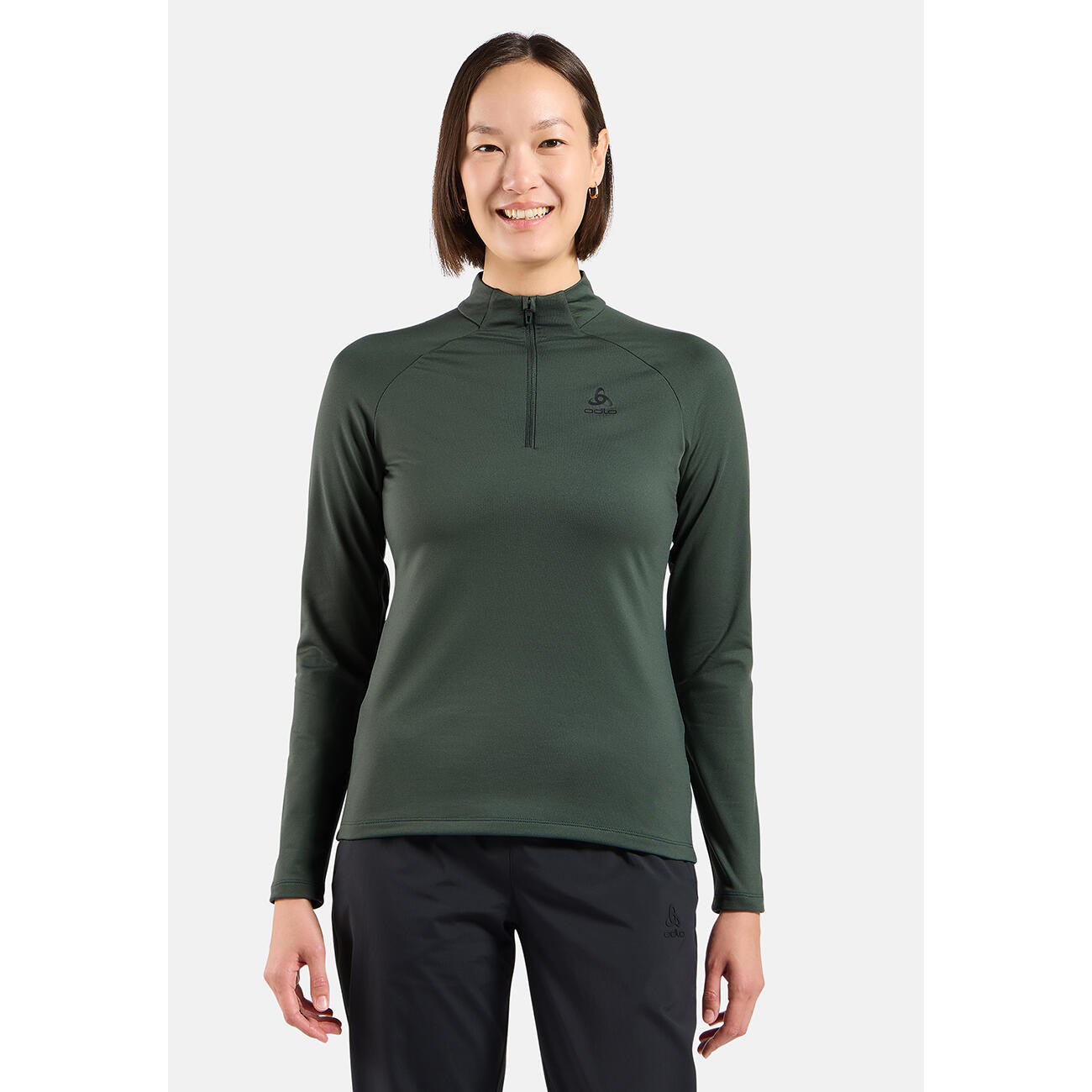 ODLO Odlo Mid layer 1/2 zip ESSENTIAL LIGHT Sporttrui MOSGROEN L 6/7