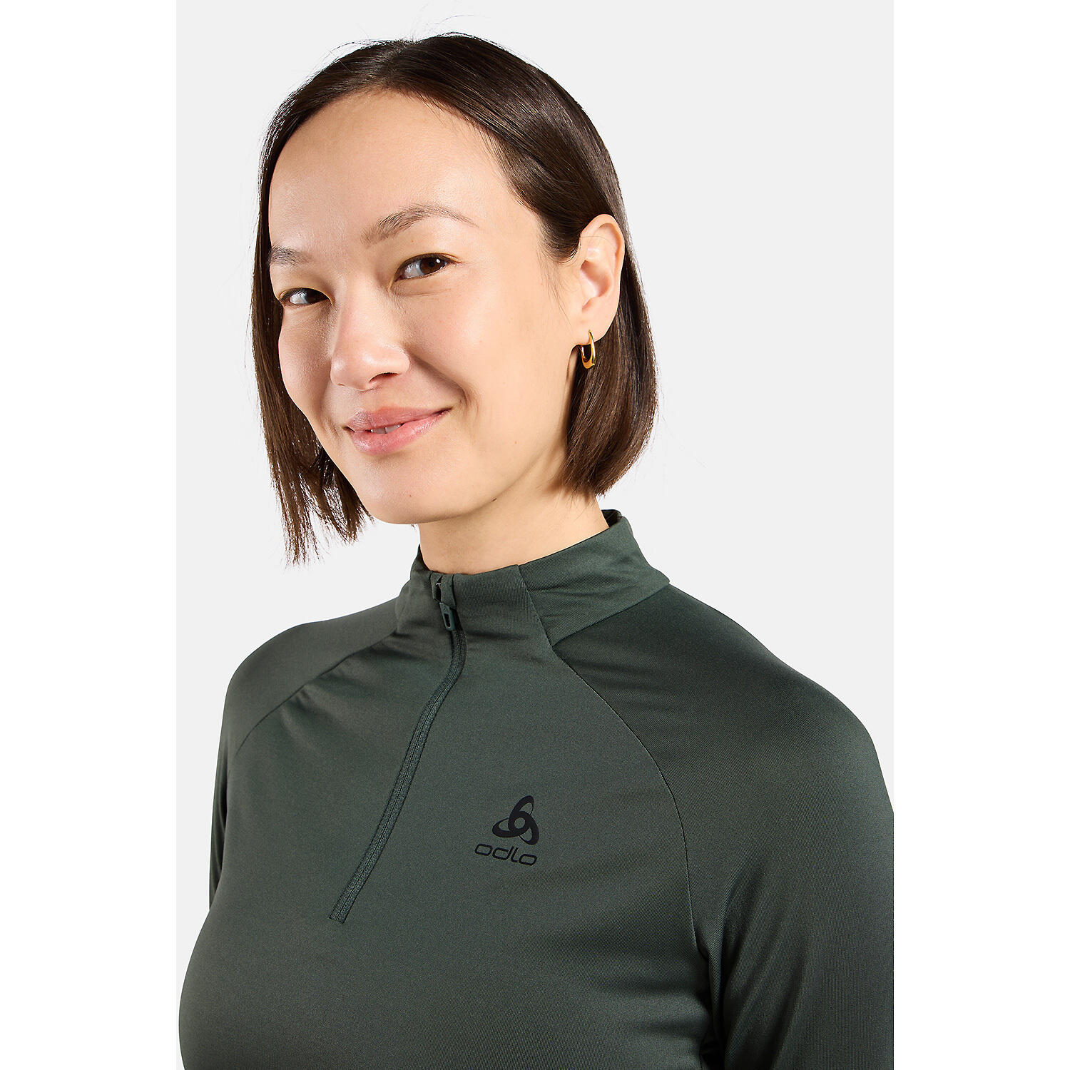 ODLO Odlo Mid layer 1/2 zip ESSENTIAL LIGHT Sporttrui MOSGROEN L 5/7