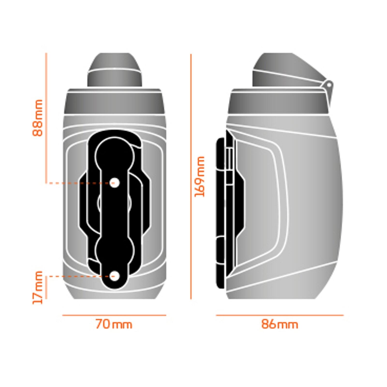 Fidlock Twist Trinkflasche 450 ml, Rauchfarben + Bike Base-Halterung 3/7