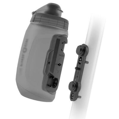 Twist bottle 450 + bike base set - transparant zwart