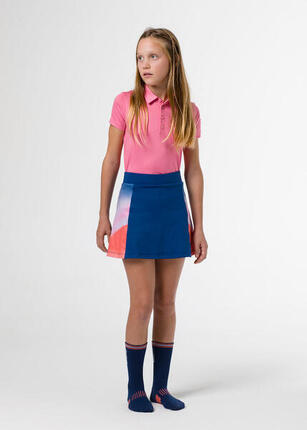 Jupe-culotte de golf bleue pour fille avec détail dégradé