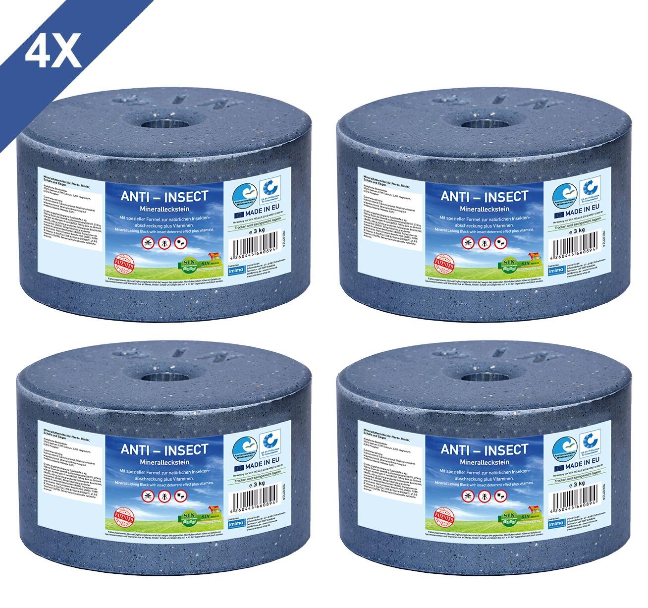ANTI-INSECT - pierre à lécher minérale, jeu de 4x 3kg 2/4