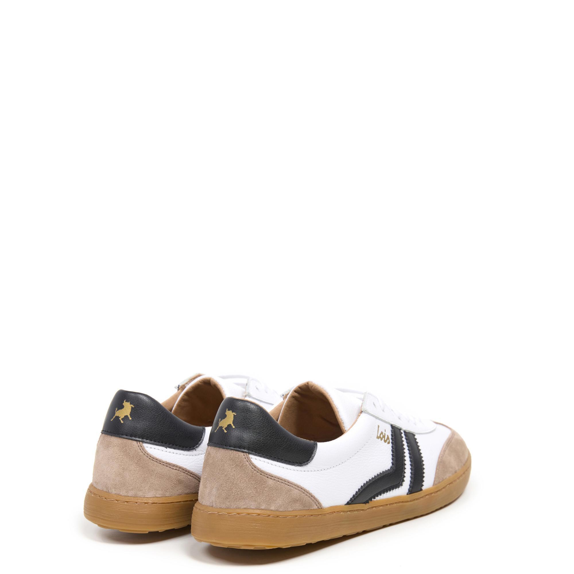 Zapatillas Lois Hombre 74439 Blancas con Cordones 3/5