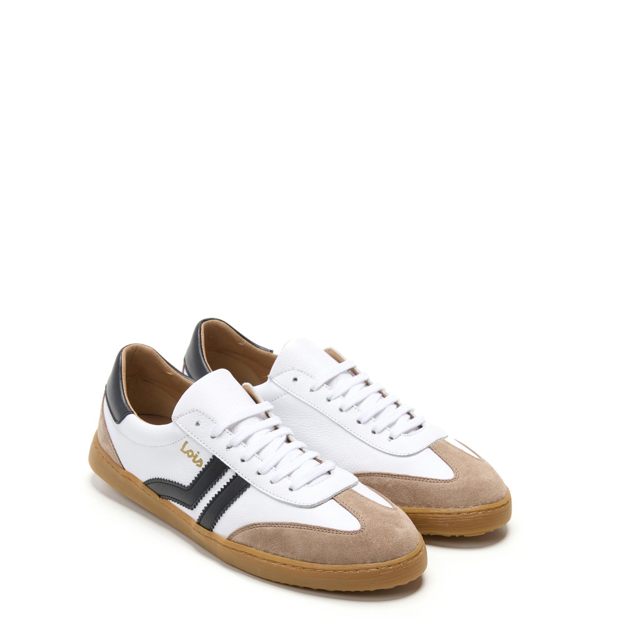 Zapatillas Lois Hombre 74439 Blancas con Cordones 2/5