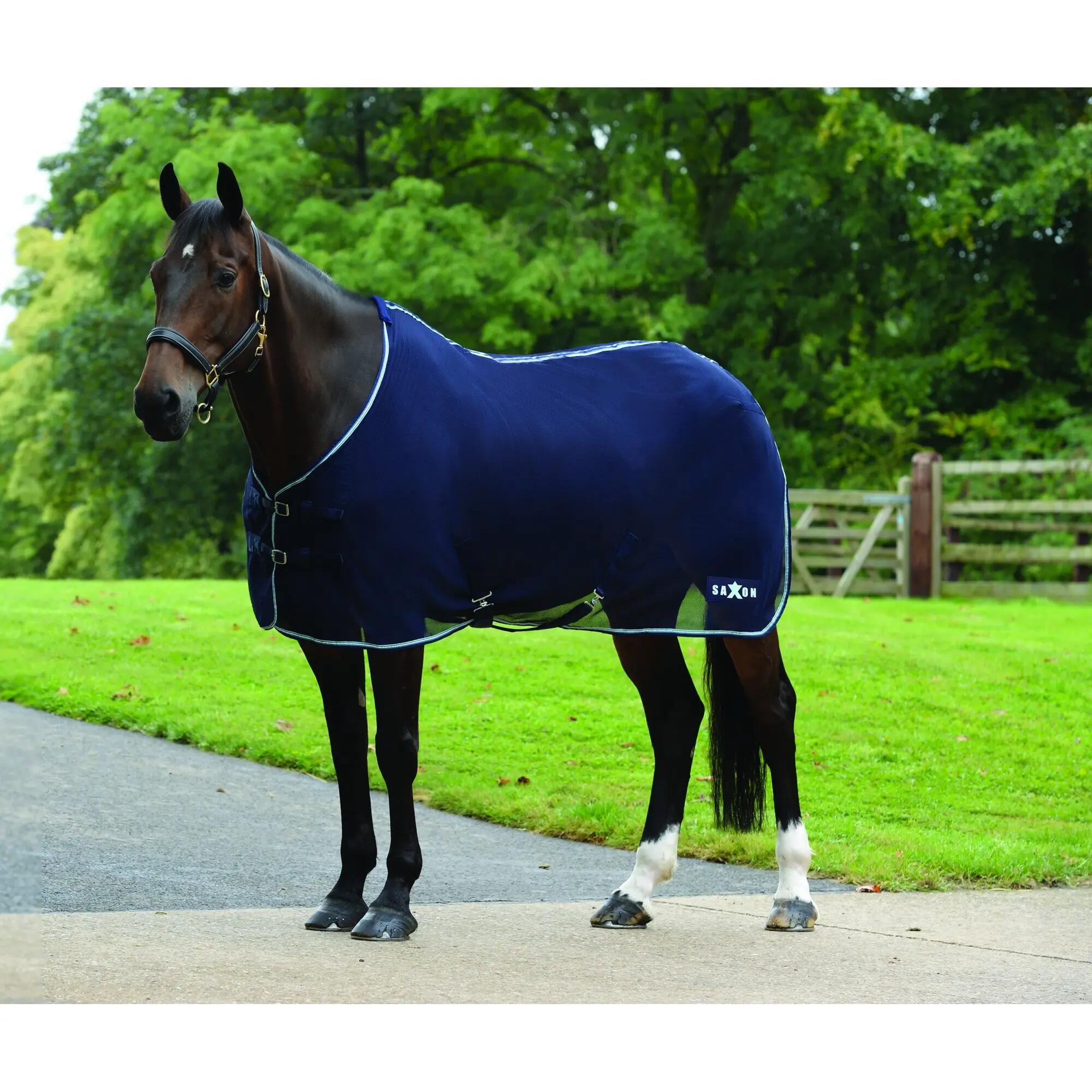 Couverture Aérée En Maille ELEMENT Cheval (Bleu Marine / Bleu) 2/2