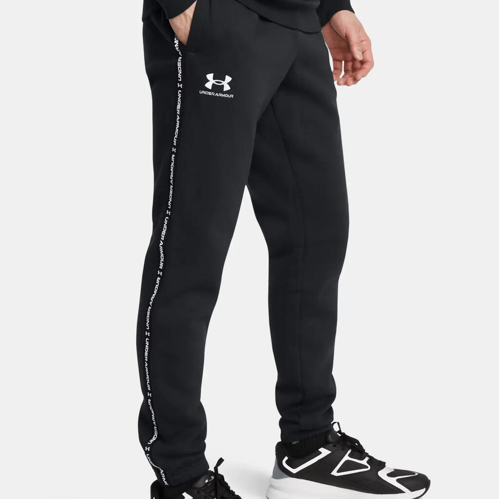 Mens Icon Fleece Tapered Joggers (Black)