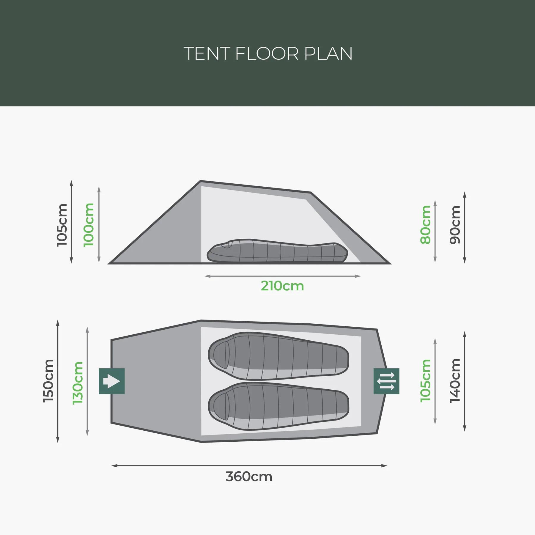 Tenda a tunnel per 2 persone Highlander Respite 4/7