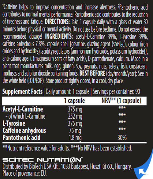 Mental Focus - 90 cápsulas de Scitec Nutrition 3/5