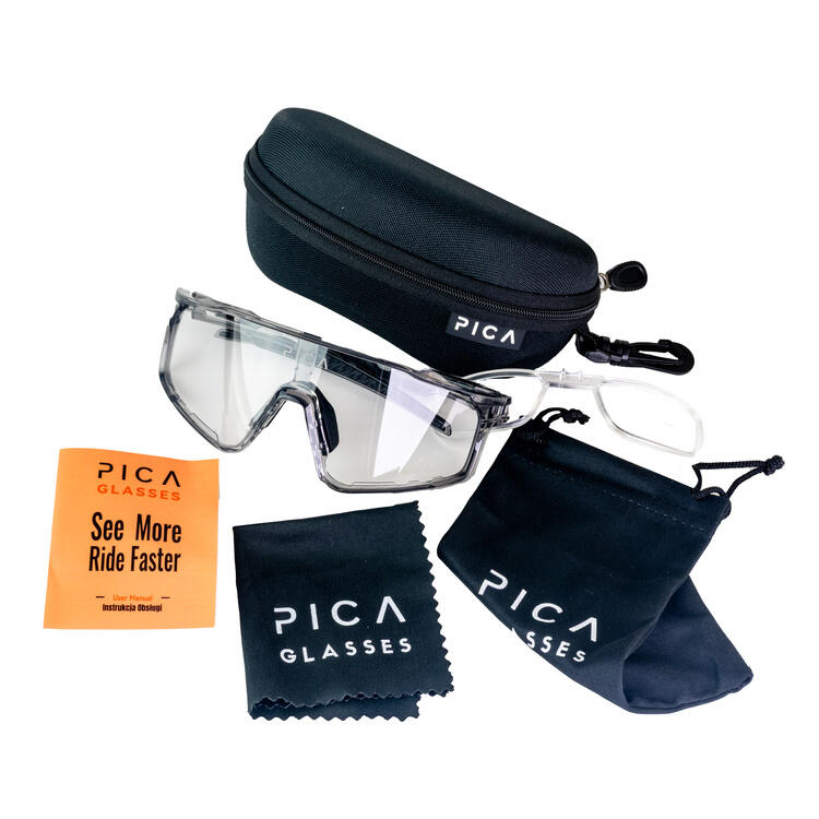 Okulary na rower TREZADO PICA STRIX transparentne fotochromowe 3/6
