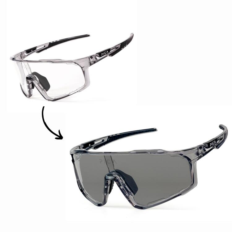 Okulary na rower TREZADO PICA STRIX transparentne fotochromowe