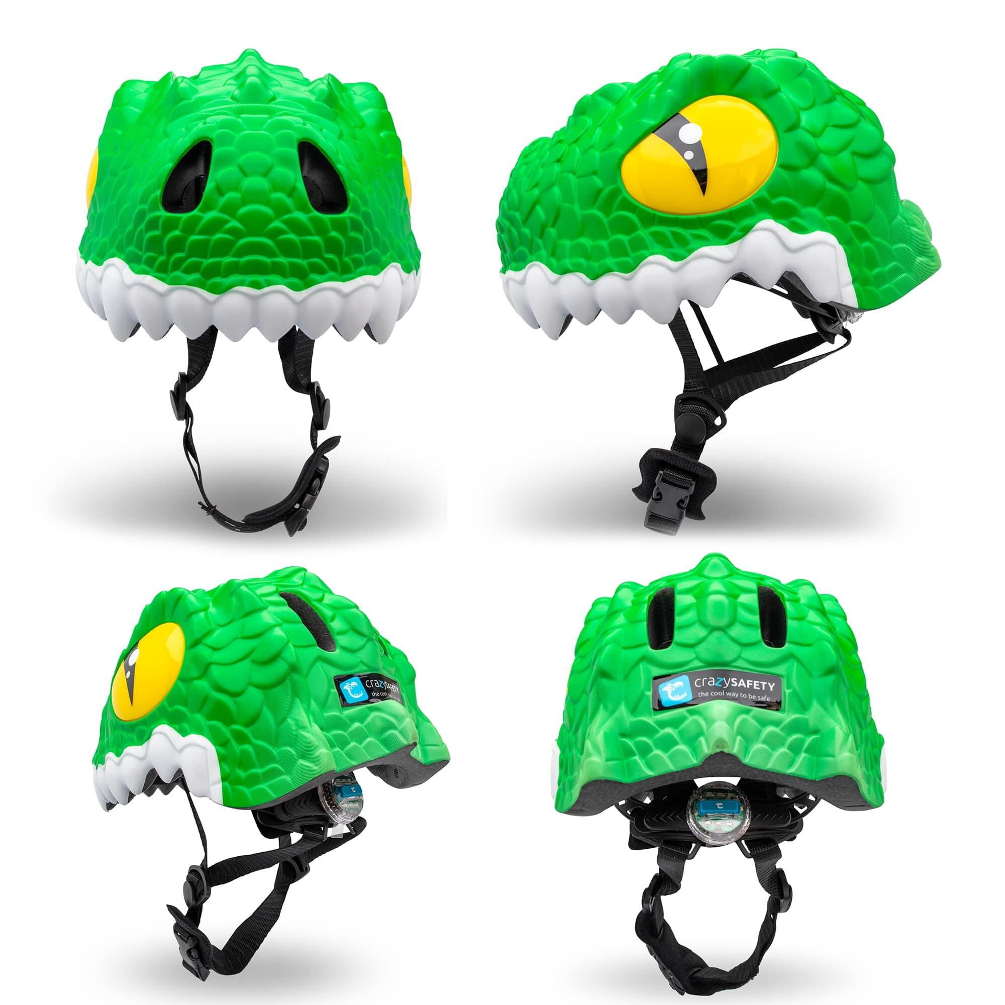 Mädchen-Helm mit Schnalle Crazy Safety Crocodile 2/5