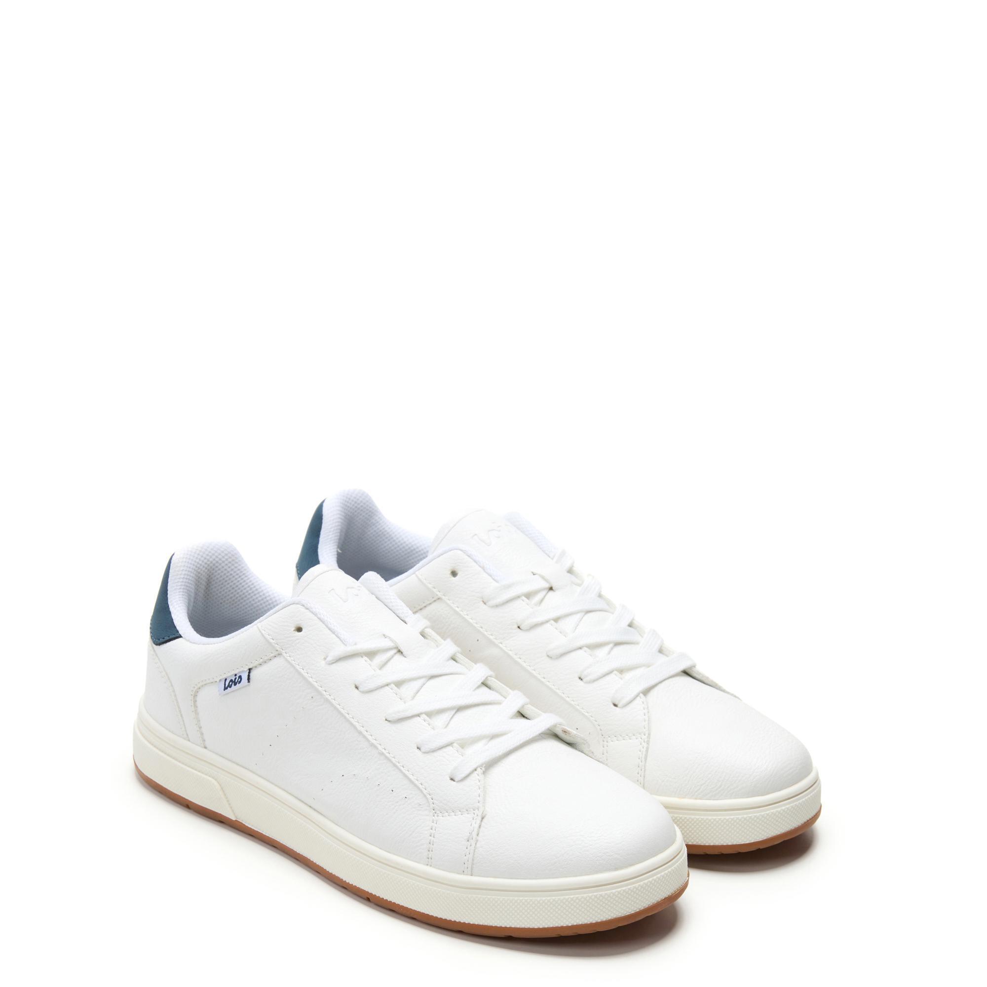 Zapatillas Lois Hombre 64489 Blancas con Cordones 2/5
