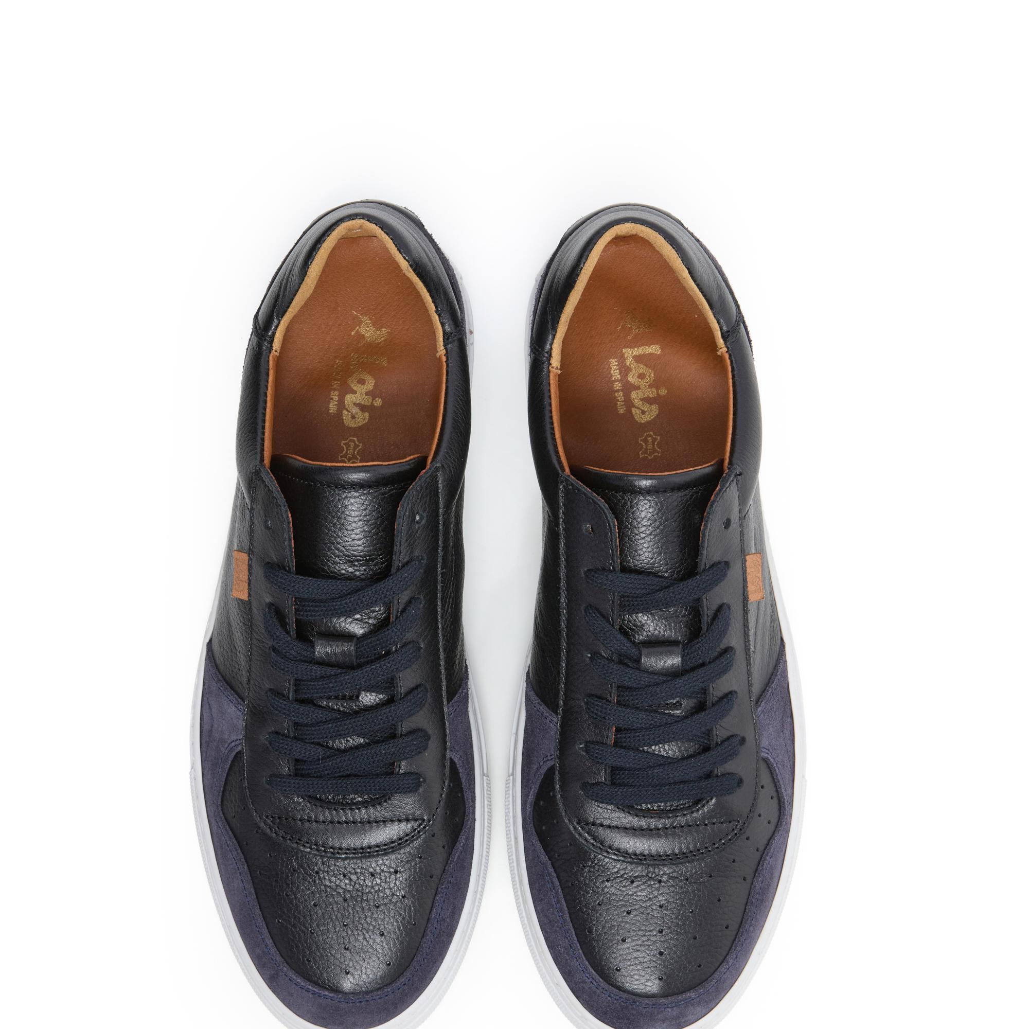 Zapatillas Lois Hombre 74442 Negras con Cordones 4/5