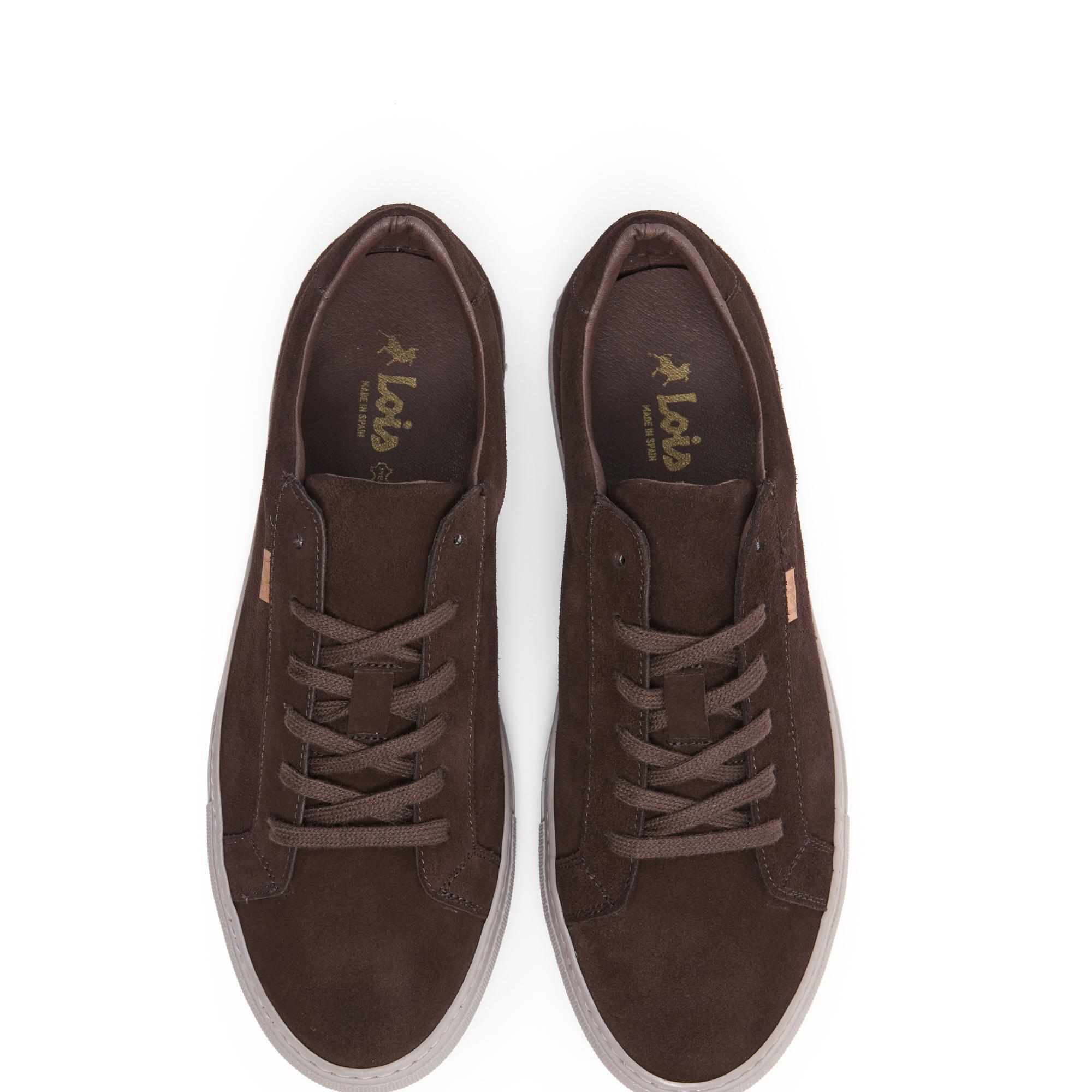 Zapatillas Lois Hombre 74440  Marrones con Cordones 4/5