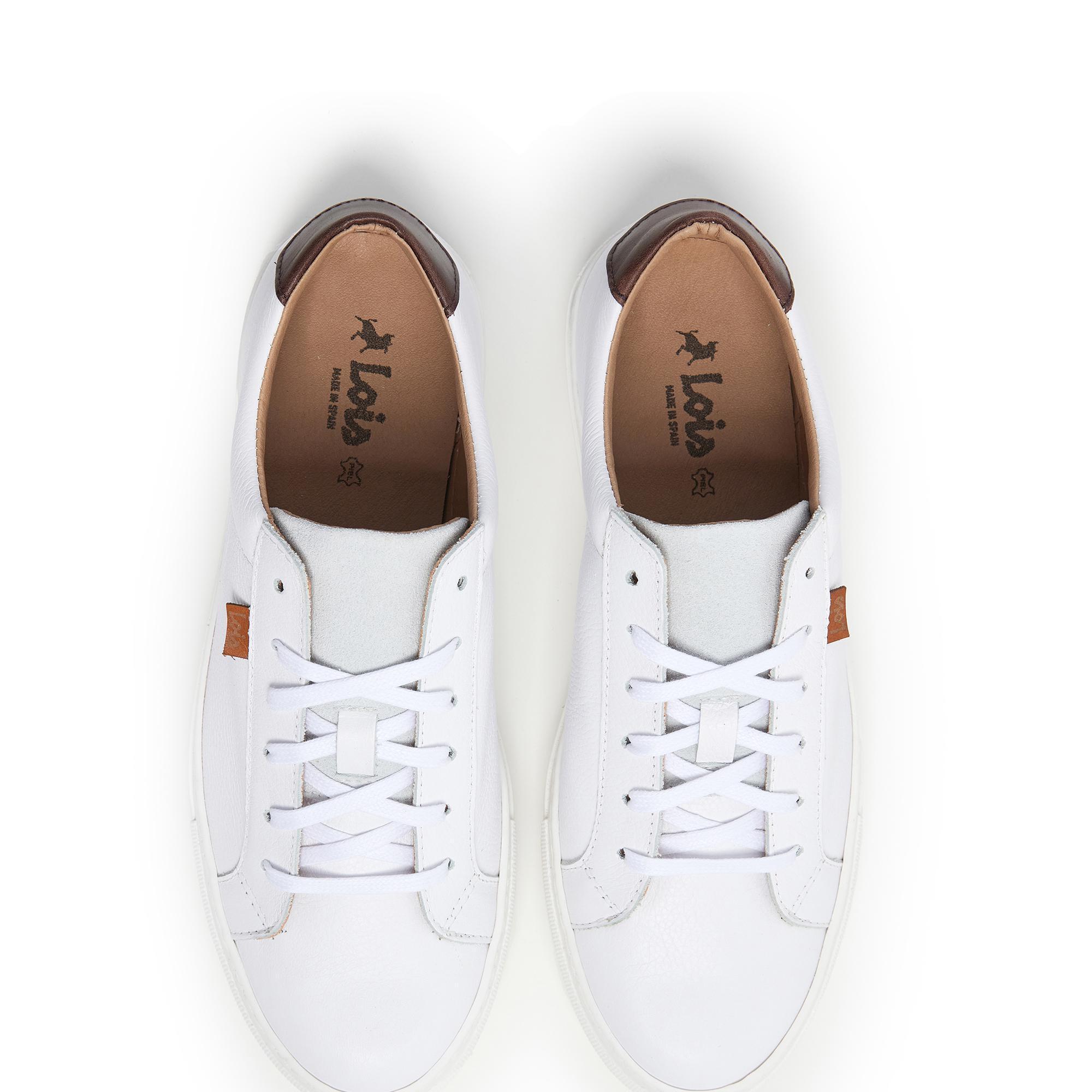 Zapatillas Lois Hombre 74375 Blancas con Cordones 4/5