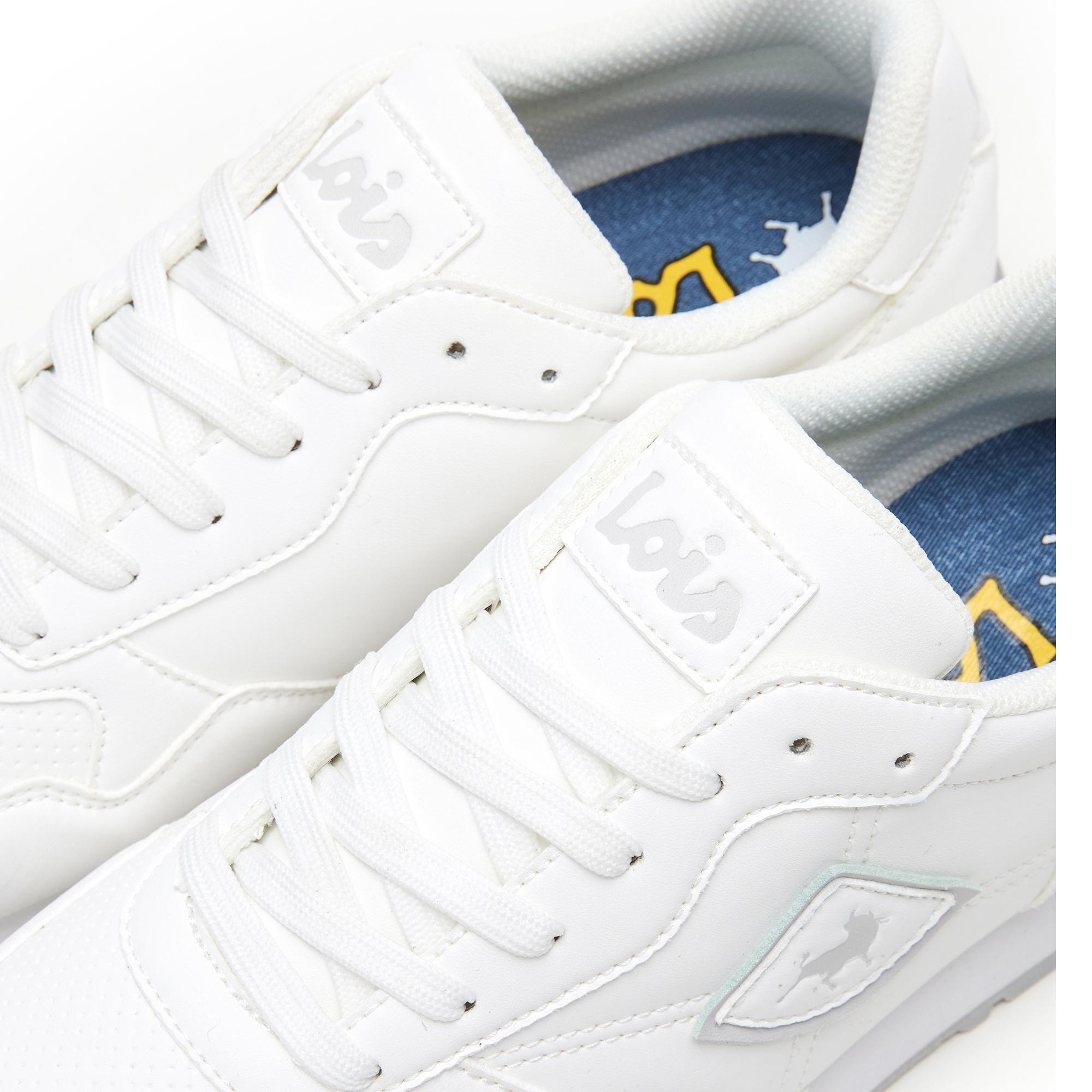 Zapatillas Lois Hombre 64400 Blancas con Cordones 5/5