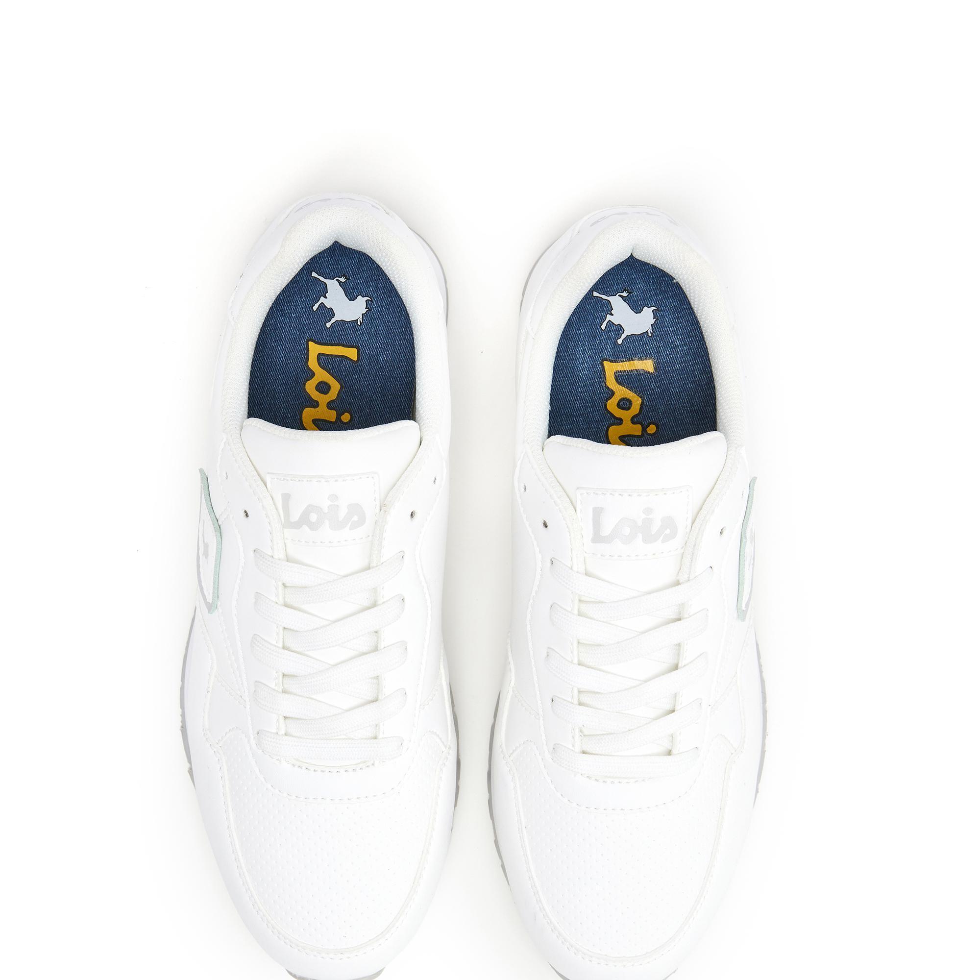 Zapatillas Lois Hombre 64400 Blancas con Cordones 4/5
