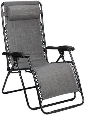 Abbey Camp campingstuhl Chaise Longue IV90 x 65 x 112 cm grau