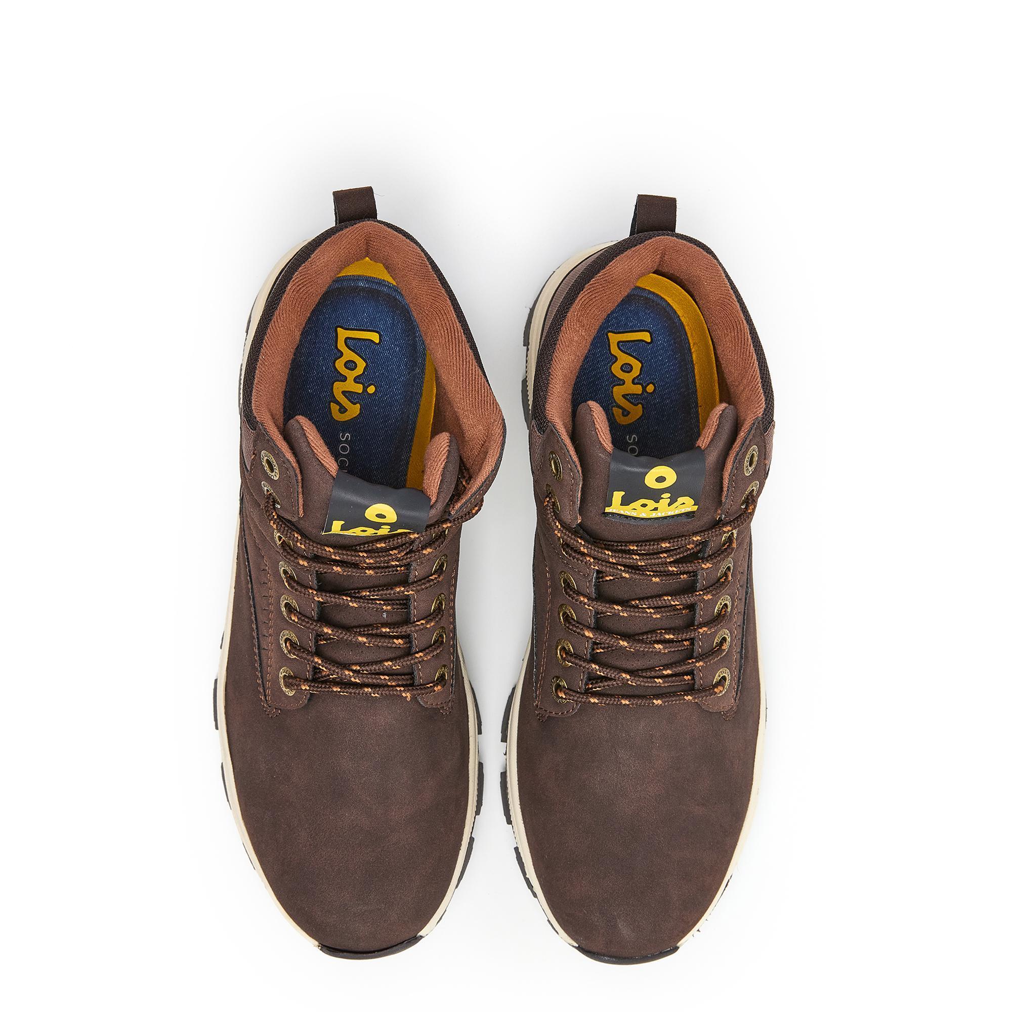 Botas Lois Hombre 64286 Marrones  con Cordones 4/5