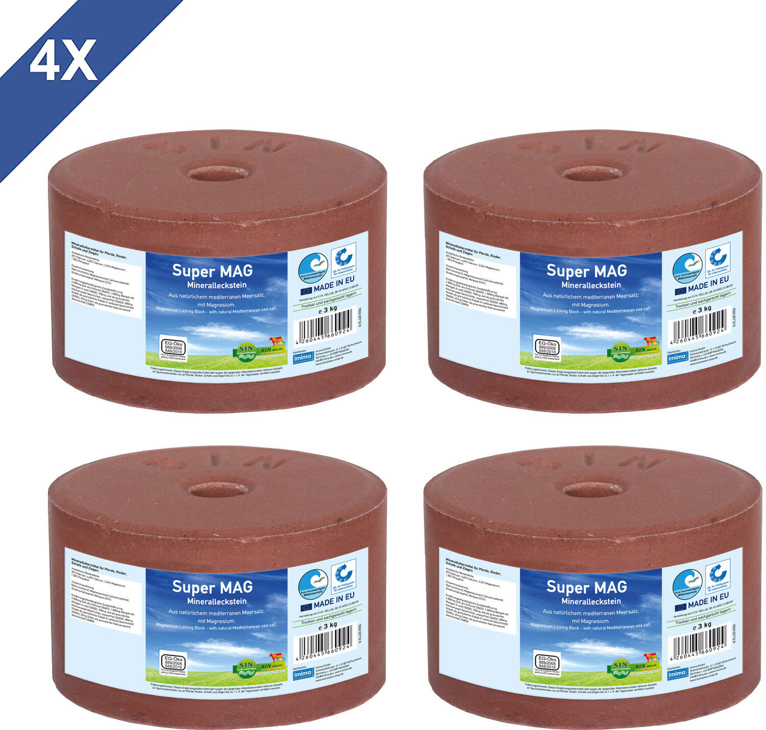 SuperMAG - Mineralleckstein, Set mit 4x 3kg 2/4
