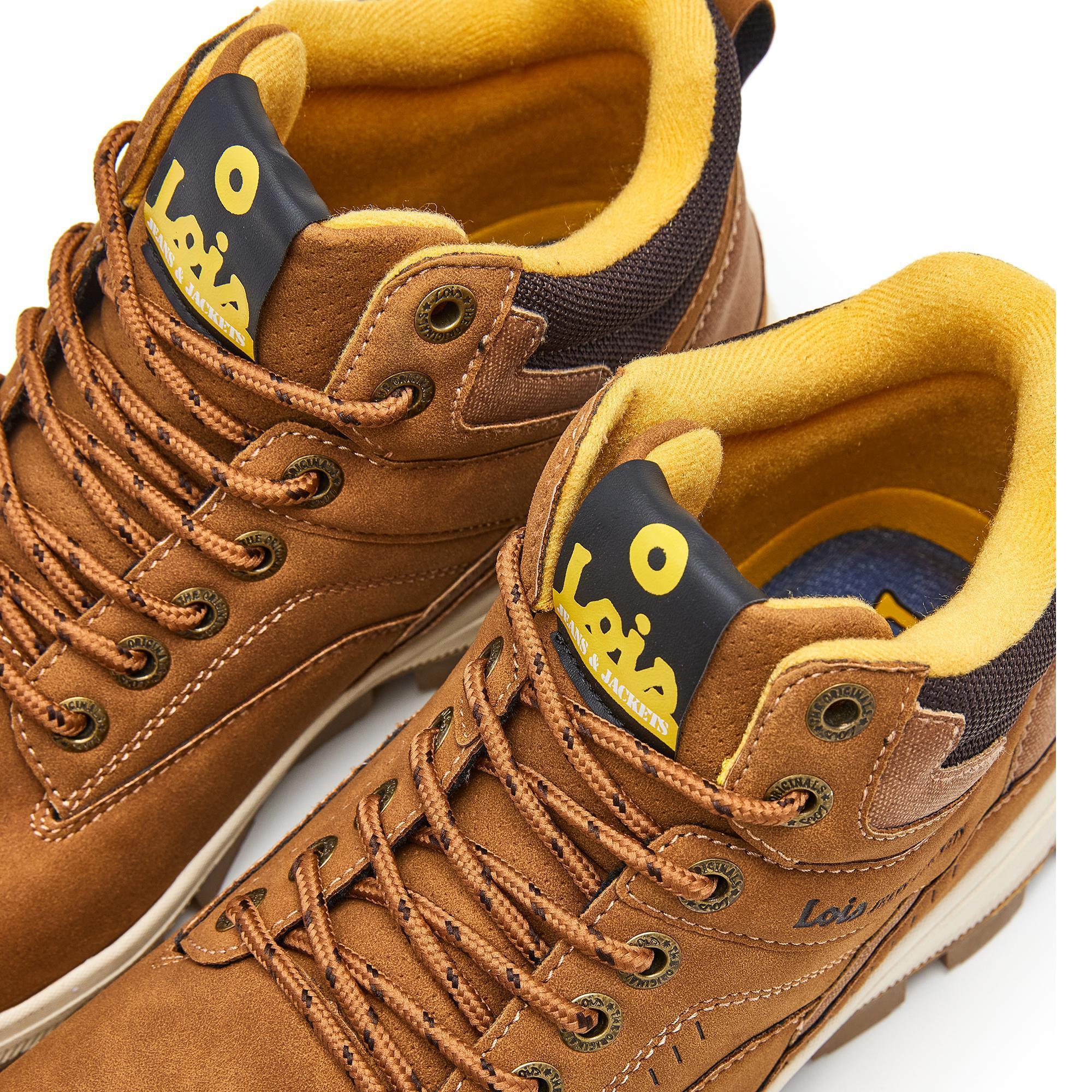 Botas Lois Hombre 64286  Marrones  con Cordones 5/5