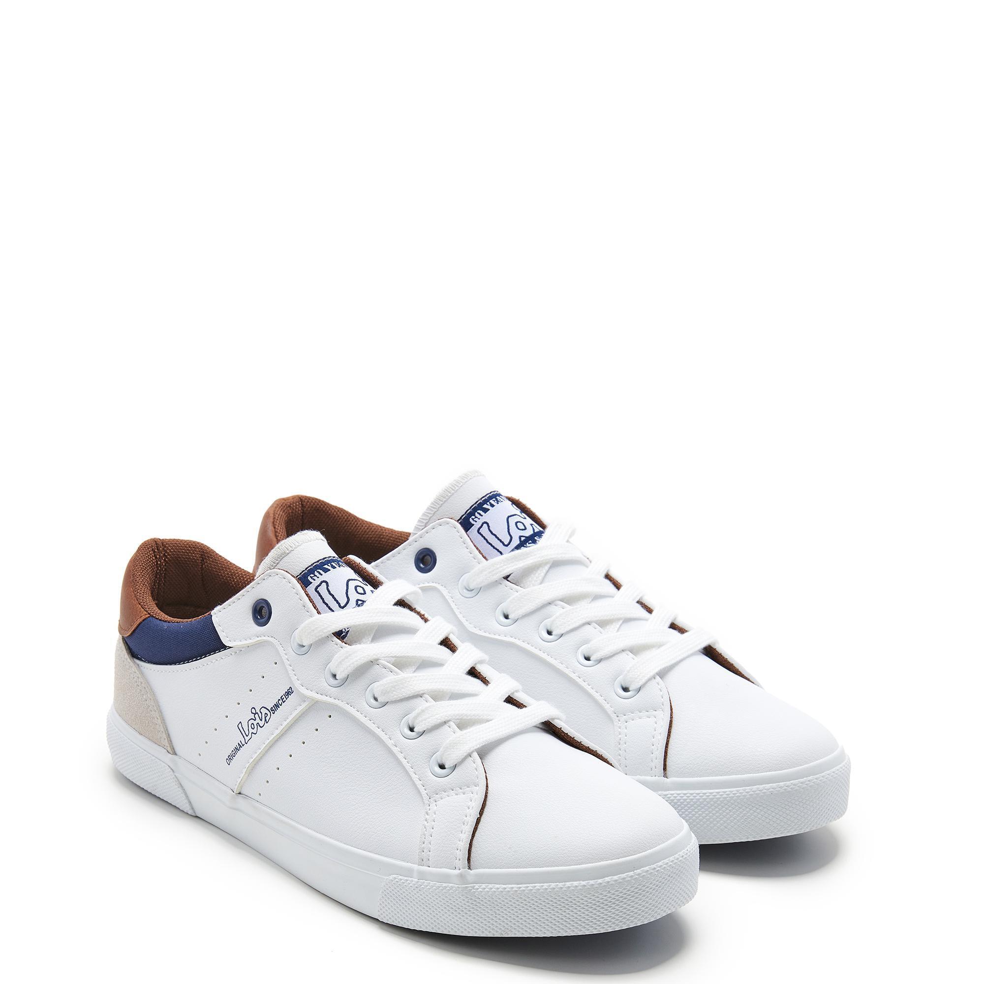 Zapatillas Lois Hombre 64311 Blancas con Cordones 2/6