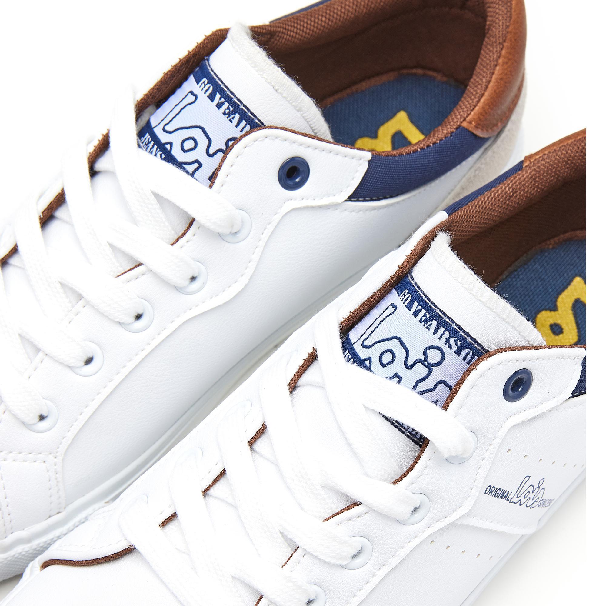 Zapatillas Lois Hombre 64311 Blancas con Cordones 5/6