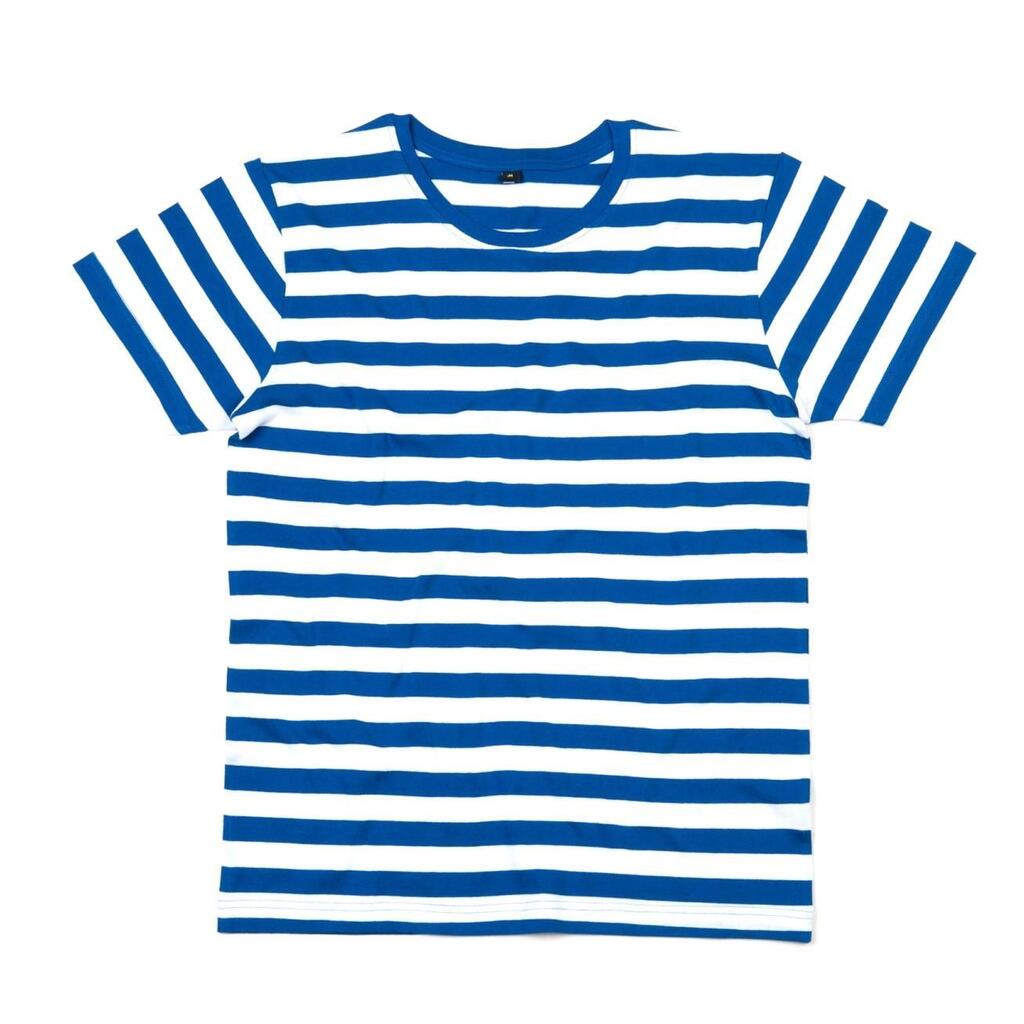 Mens Striped TShirt (Classic Blue/White)