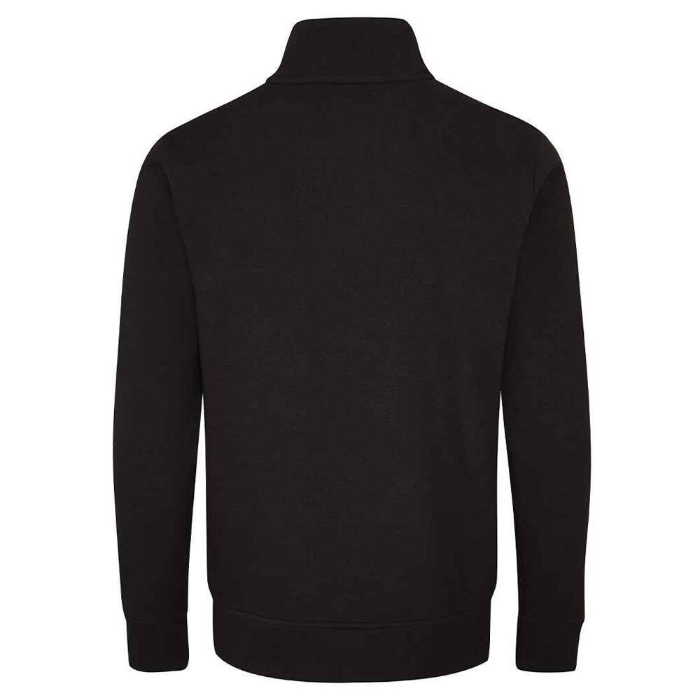 Unisex Adult Quarter Zip Sweatshirt (Black) 2/2