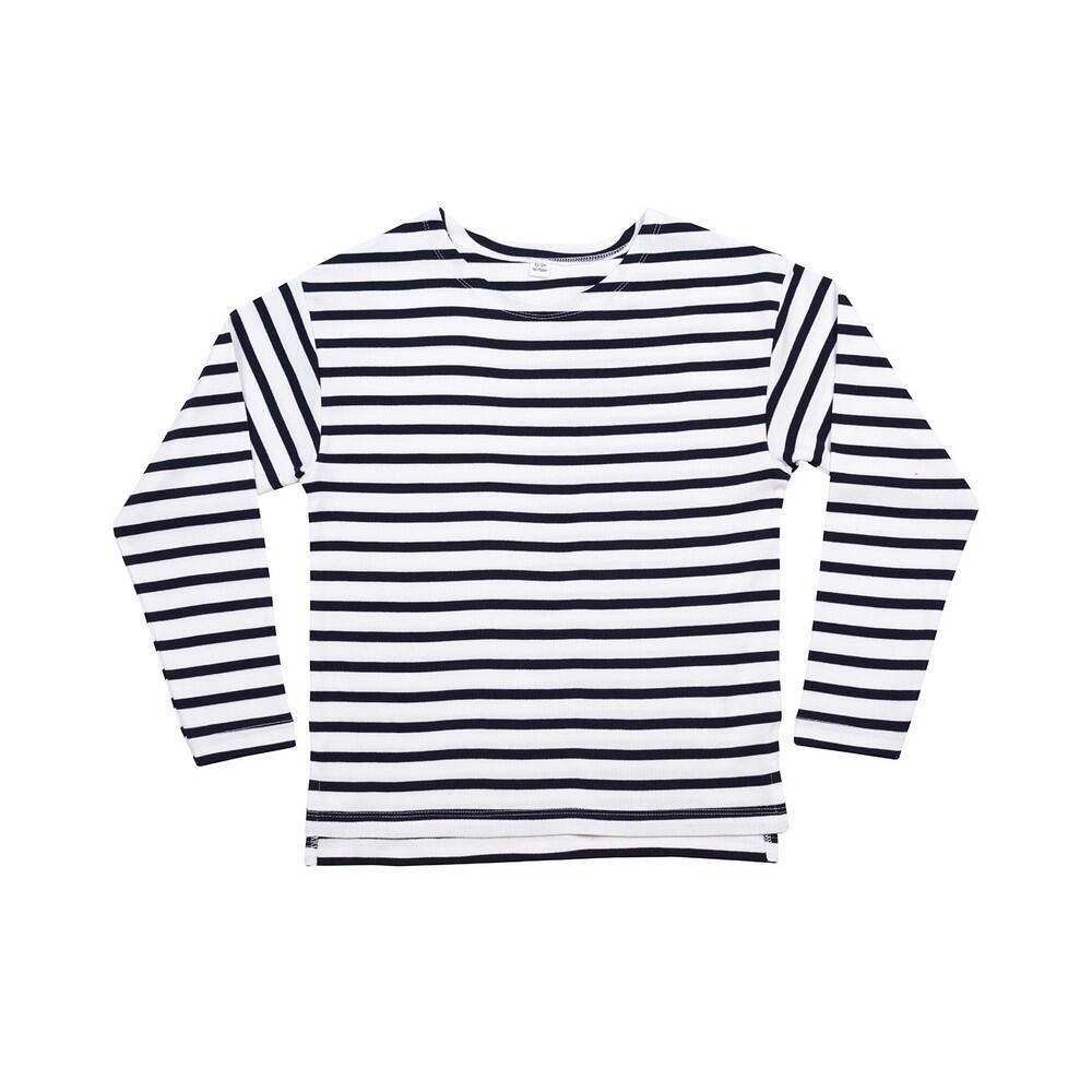 Childrens/Kids Breton TShirt (White/Navy)
