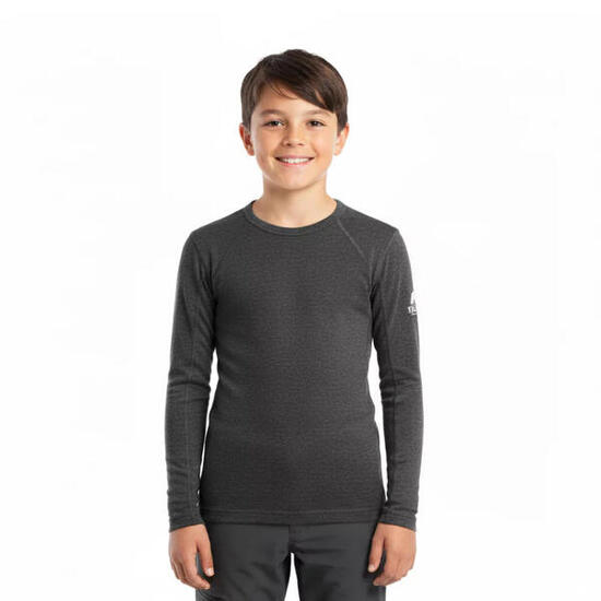 Kinder-T-Shirt aus 100 % Merinowolle mit langen Ärmeln