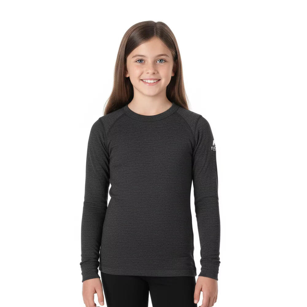 Sweat Stormberg Enfant Laine Mérinos – Manches Longues, Taille 128, Marron