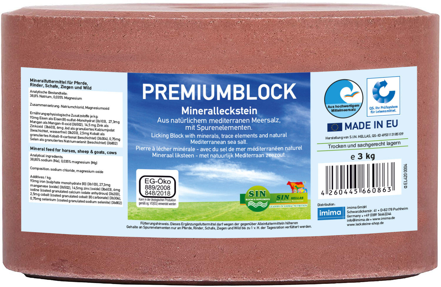 HerbaBlock - pierre à lécher minérale, set de 4x 3kg 5/5