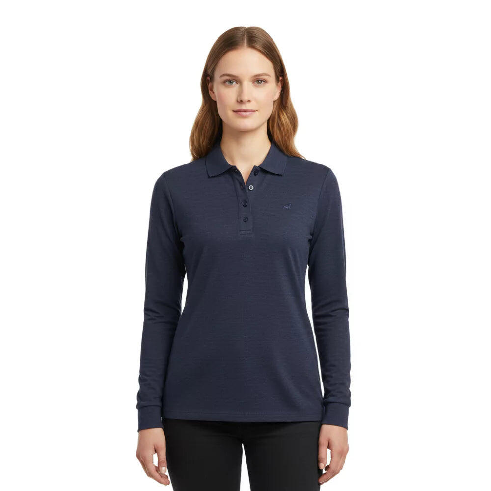 FJORK MERINO Polo Merino Rigi ML